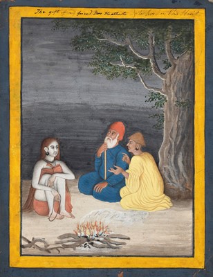 Lot 1326 - AN INDIAN MINIATURE PAINTING OF A SADHU