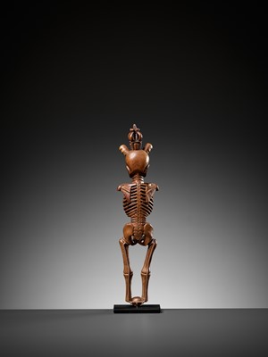 AN IMPORTANT AND RARE BAMBOO FIGURE OF A CITIPATI, 17TH-18TH CENTURY