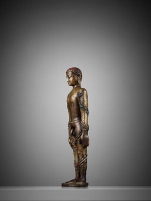 Lot 208 - A BRONZE FIGURE OF THE JAIN HERO BAHUBALI