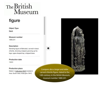 Lot 208 - A BRONZE FIGURE OF THE JAIN HERO BAHUBALI