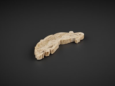 Lot 66 - AN ALTERED JADE ‘TIGER’ PENDANT, EASTERN ZHOU DYNASTY