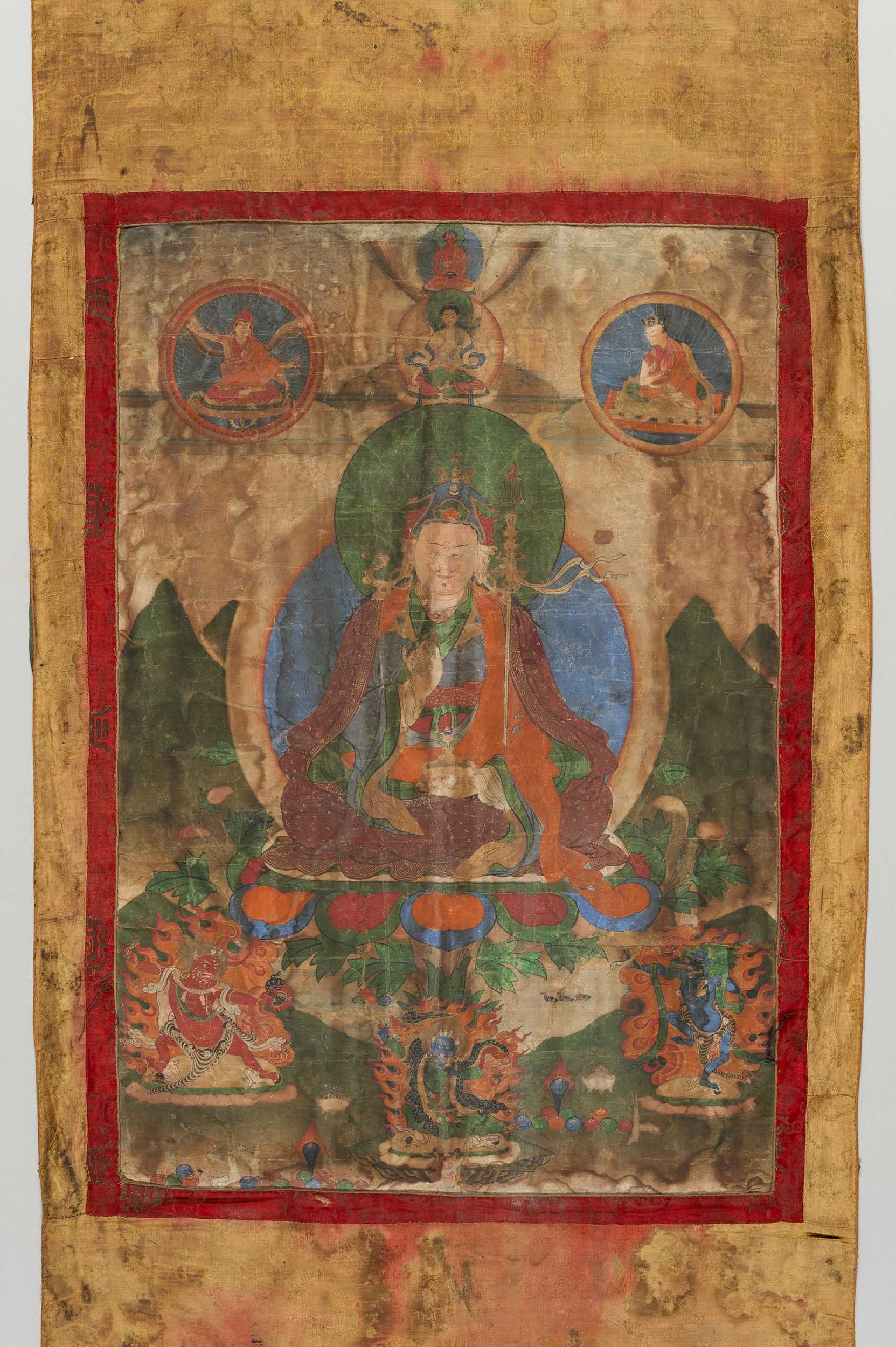 Lot 1015 - A THANGKA OF PADMASAMBHAVA