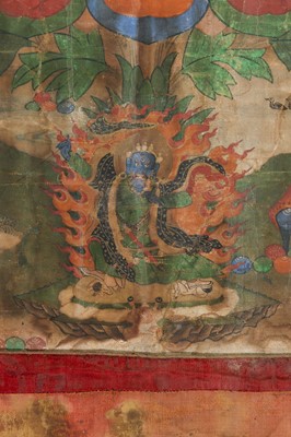 Lot 1015 - A THANGKA OF PADMASAMBHAVA