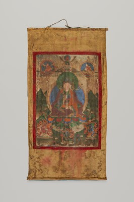 Lot 1015 - A THANGKA OF PADMASAMBHAVA