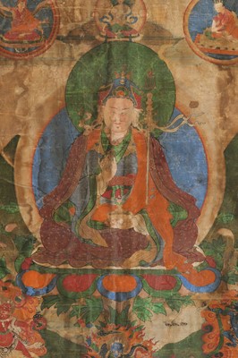 Lot 1015 - A THANGKA OF PADMASAMBHAVA