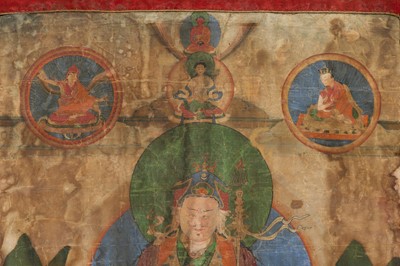 Lot 1015 - A THANGKA OF PADMASAMBHAVA