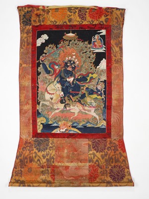 Lot 482 - A THANGKA OF PALDEN LHAMO, 19TH CENTURY