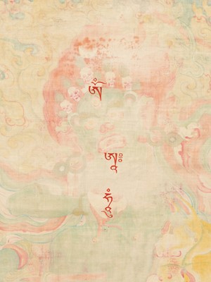 Lot 482 - A THANGKA OF PALDEN LHAMO, 19TH CENTURY