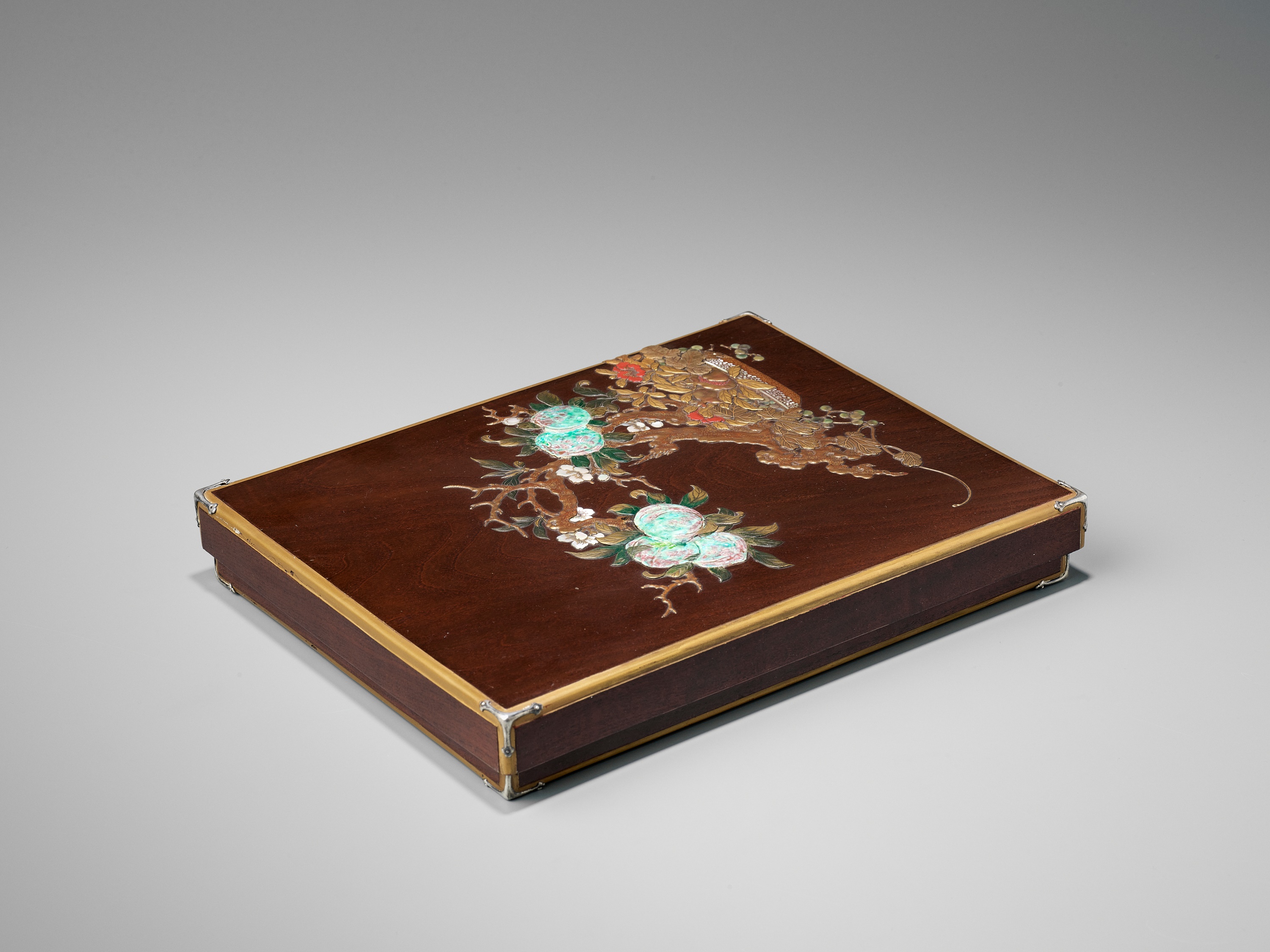 Lot 165 - MOCHIZUKI HANZAN: A SUPERB CERAMIC-INLAID