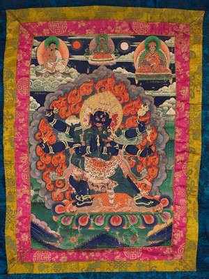 Lot 494 - A THANGKA DEPICTING VAJRAKILA, 18TH-19TH CENTURY