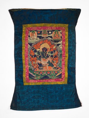 Lot 494 - A THANGKA DEPICTING VAJRAKILA, 18TH-19TH CENTURY