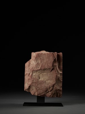 Lot 585 - A PINK SANDSTONE RELIEF DEPICTING A SHALABHANJIKA, MATHURA, SHUNGA PERIOD