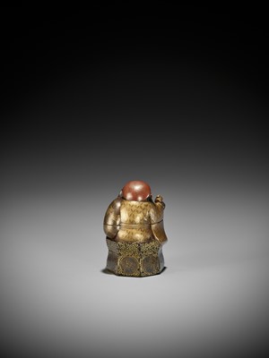 Lot 147 - A TWO-TIERED ‘DAIKOKU’ LACQUER KOGO (INCENSE CONTAINER)