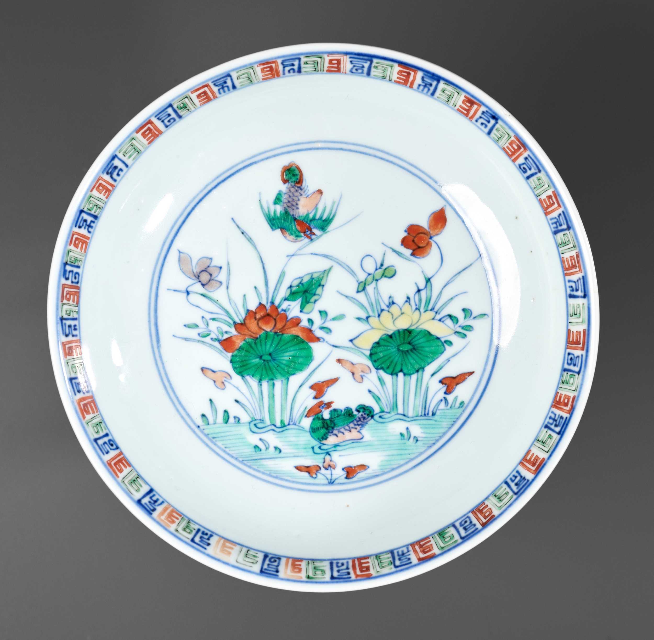 日本直販オンライン 中国美術 色絵 花鳥紋 題詞 瑠璃遊台 碗 雍正年製