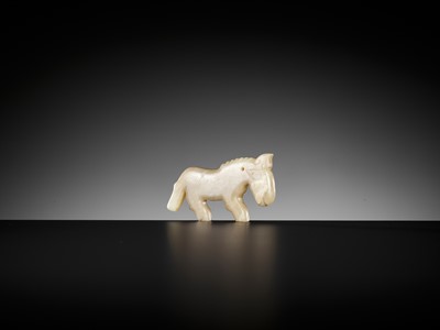Lot 434 - A JADE ‘HORSE’ PENDANT, LATE SHANG TO WESTERN ZHOU DYNASTY