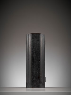 Lot 123 - A LACQUER ZUSHI (PORTABLE BUDDHIST SHRINE) DEPICTING KANNON WITH A RETICULATED AUREOLE