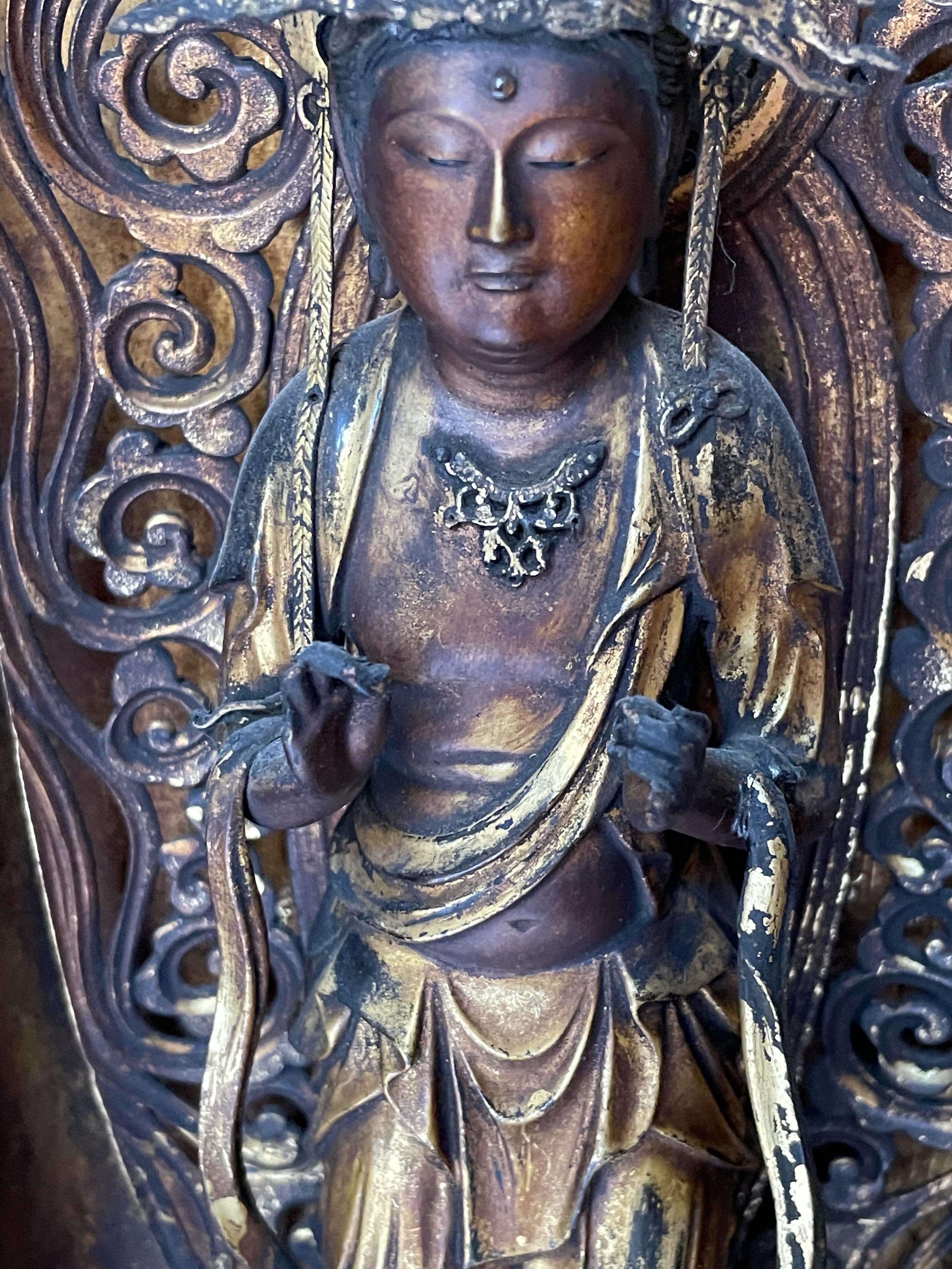 Lot 123 - A LACQUER ZUSHI (PORTABLE BUDDHIST SHRINE)