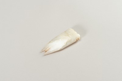 Lot 246 - A HAN-STYLE ARCHAISTIC WHITE JADE OF A CICADA