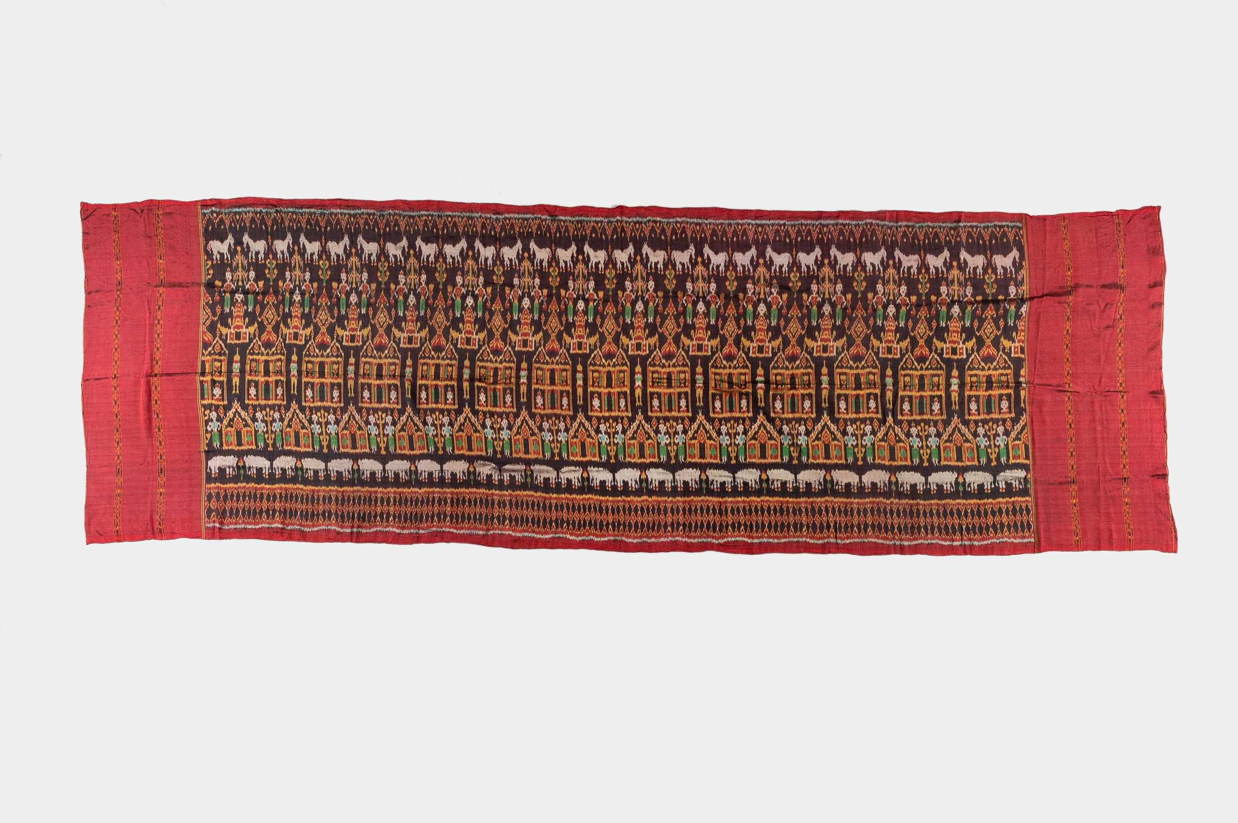 Lot 847 - A KHMER SILK HOL PIDAN (CEREMONIAL HANGING)