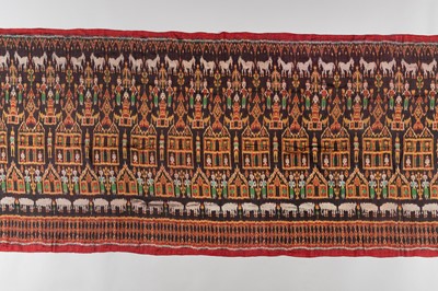 Lot 847 - A KHMER SILK HOL PIDAN (CEREMONIAL HANGING)