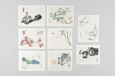 Lot 1053 - A GROUP OF EIGHT COLOR-WATER-PRINTS AFTER CHINESE MASTERS