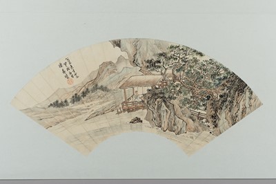 Lot 382 - A GENTLEMAN IN THE PAVILION BY CHEN XIXIAN