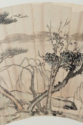 Lot 383 - A RIVER LANDSCAPE WITH TREES BY LIU ZHAOWEN