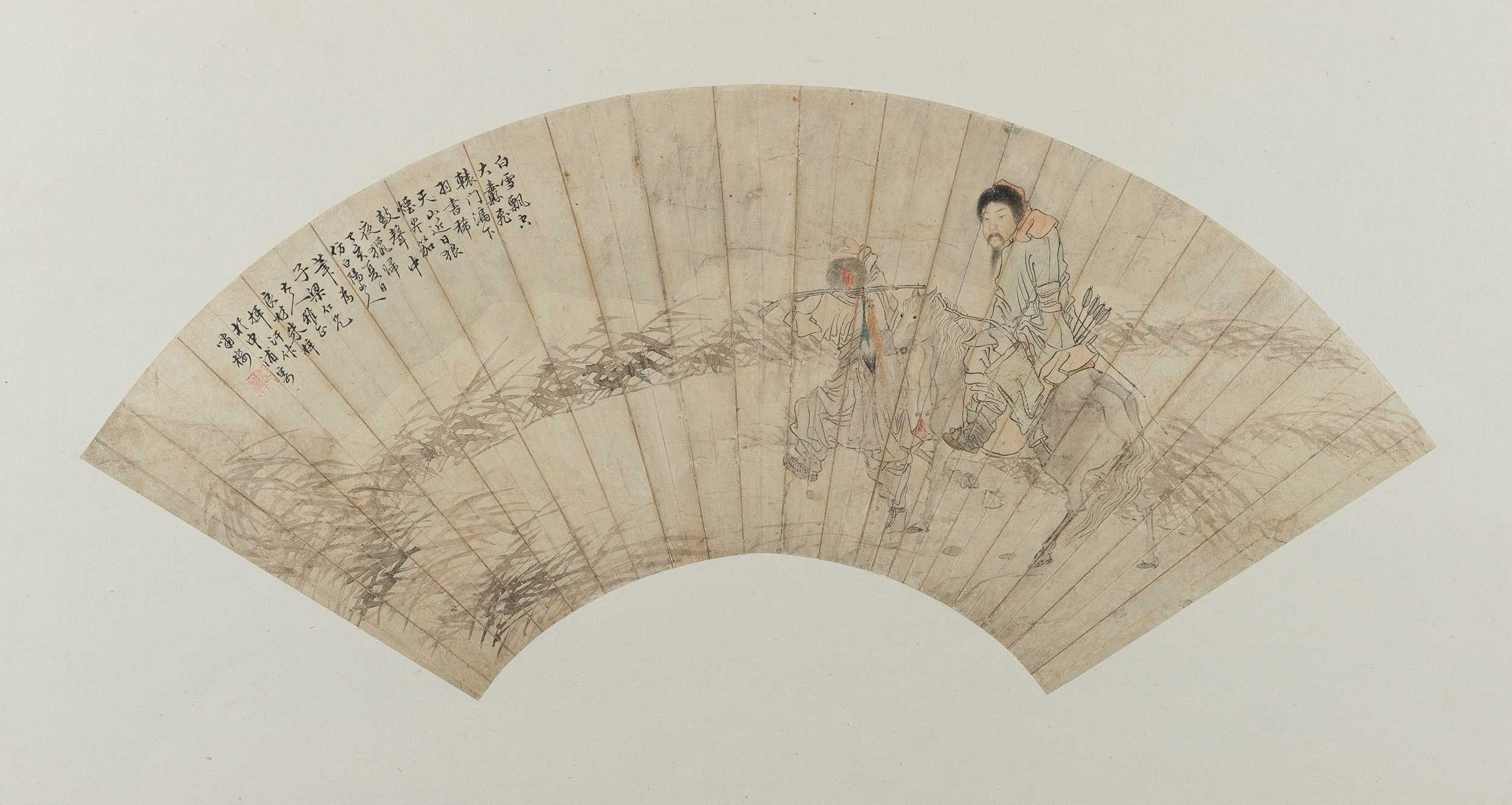 Lot 1010 - RETURN FROM THE NIGHT HUNT BY ZHU LIANGCAI