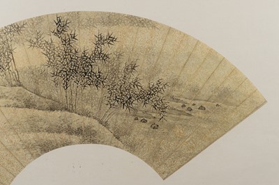 Lot 1037 - A CALLIGRAPHY BY JIANG DESHOU AND A CORNER OF THE WEI RIVER BY JIANG YIQING