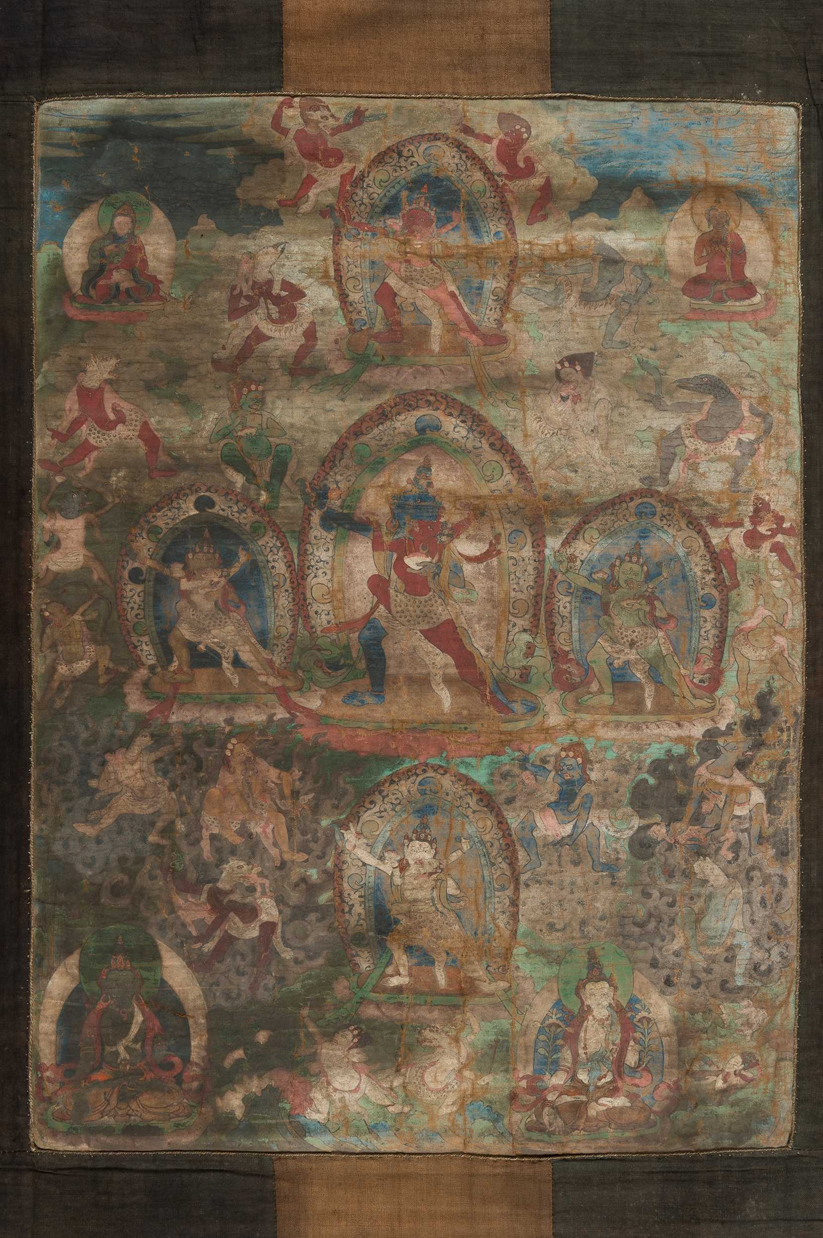 Lot 1018 - A THANGKA OF CHAKRASAMVARA WITH HIS CONSORT