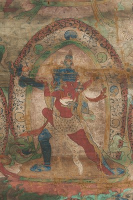 Lot 1018 - A THANGKA OF CHAKRASAMVARA WITH HIS CONSORT