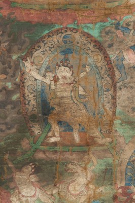 Lot 1018 - A THANGKA OF CHAKRASAMVARA WITH HIS CONSORT