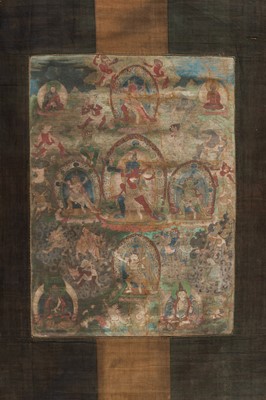 Lot 1018 - A THANGKA OF CHAKRASAMVARA WITH HIS CONSORT