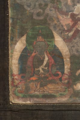 Lot 1018 - A THANGKA OF CHAKRASAMVARA WITH HIS CONSORT