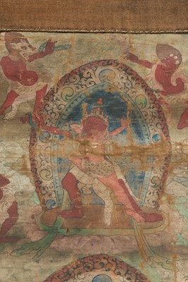 Lot 1018 - A THANGKA OF CHAKRASAMVARA WITH HIS CONSORT