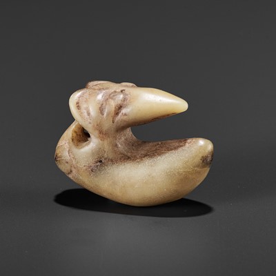 Lot 748 - A JADE INSECT-FORM PENDANT, NEOLITHIC PERIOD
